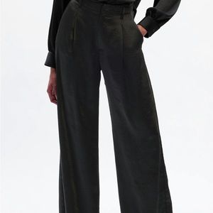 SILK WIDE LEG TROUSERS